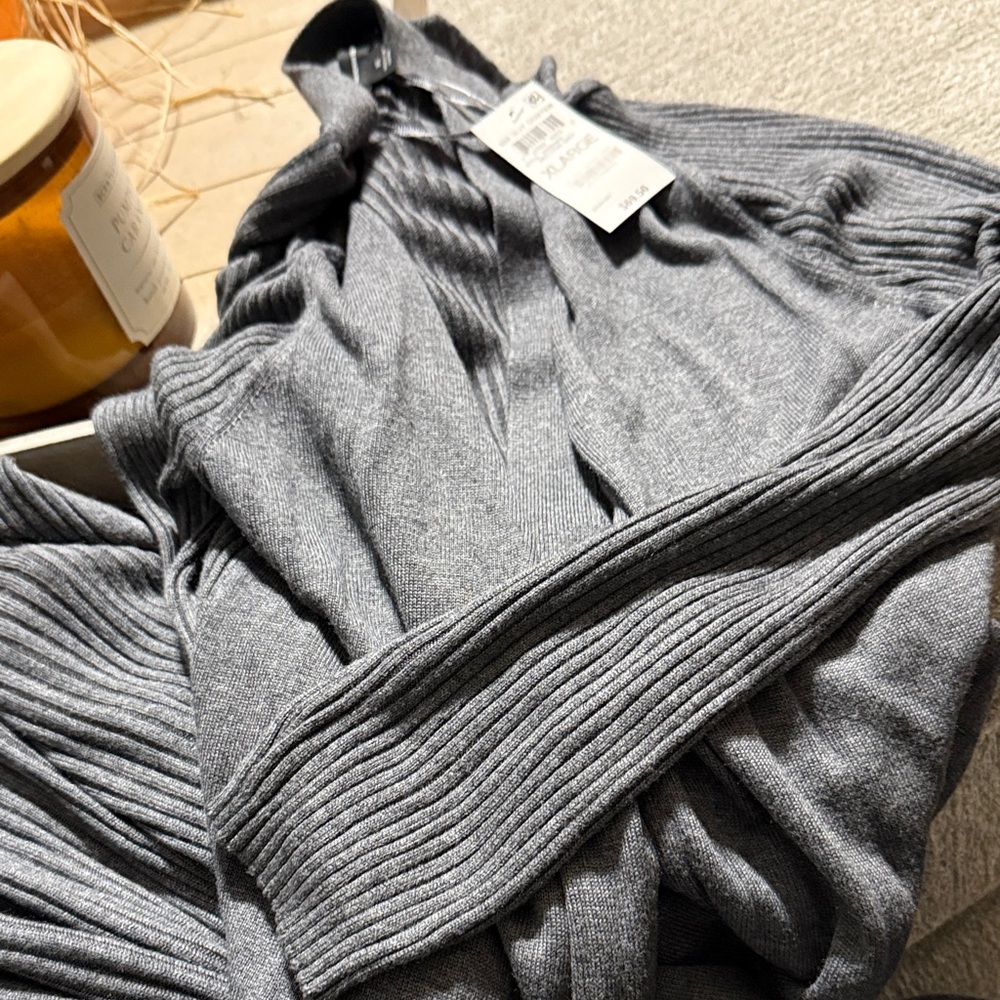 Gray Women's Cardigan Sweater